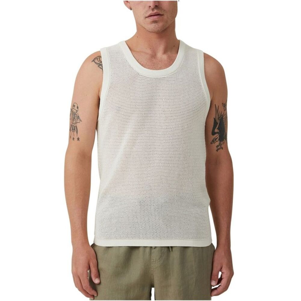 Cotton On Mens Wide Gauge Knit Tank Top, NWT